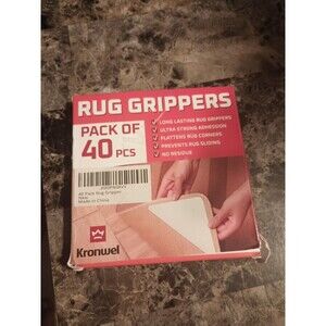 Rug Grippers Kronwel Pack of 40 Prevents Rug Sliding No Residue - NEW